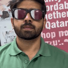 Qatar flag glasses