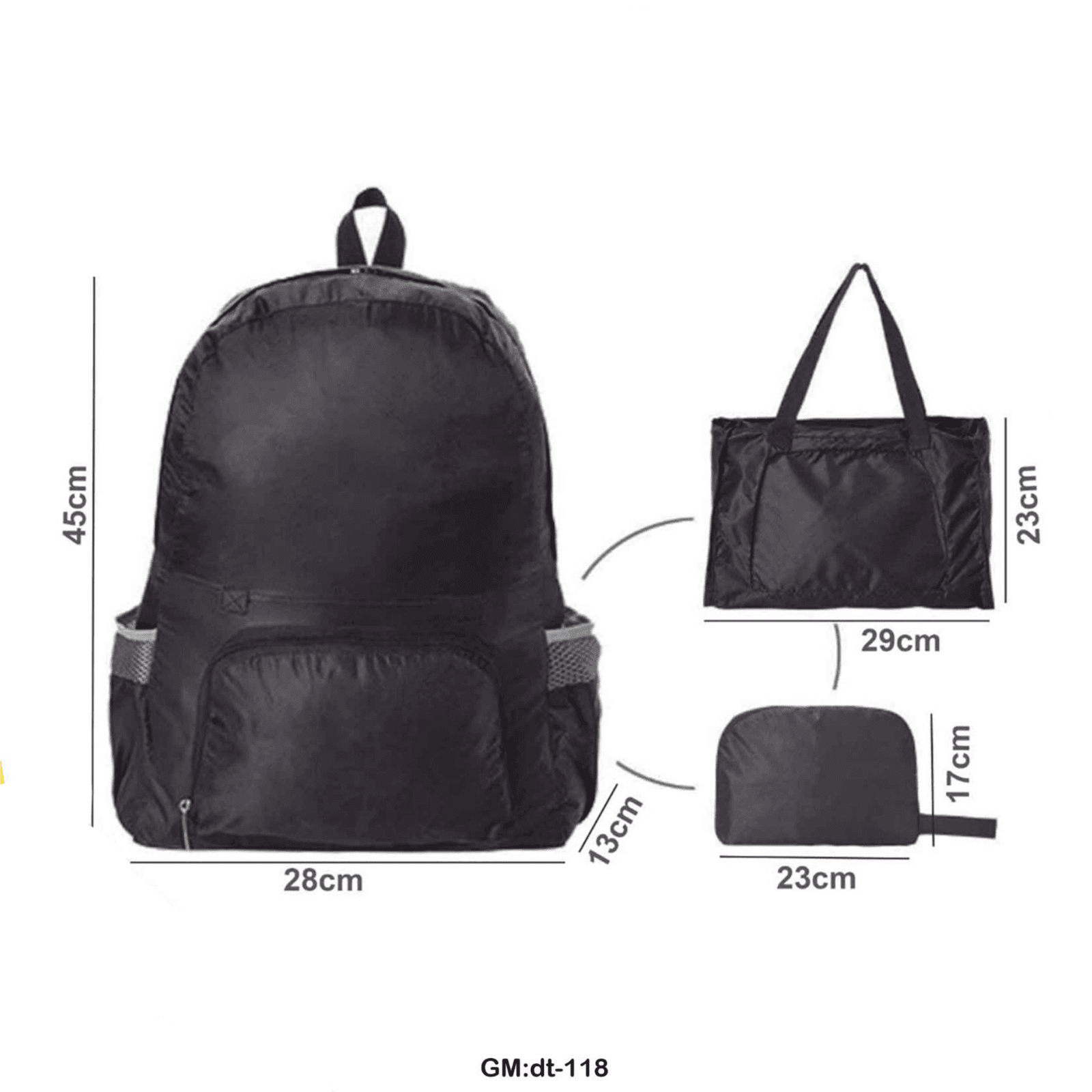 Foldable Travel BackPack Bag "dt-118"
