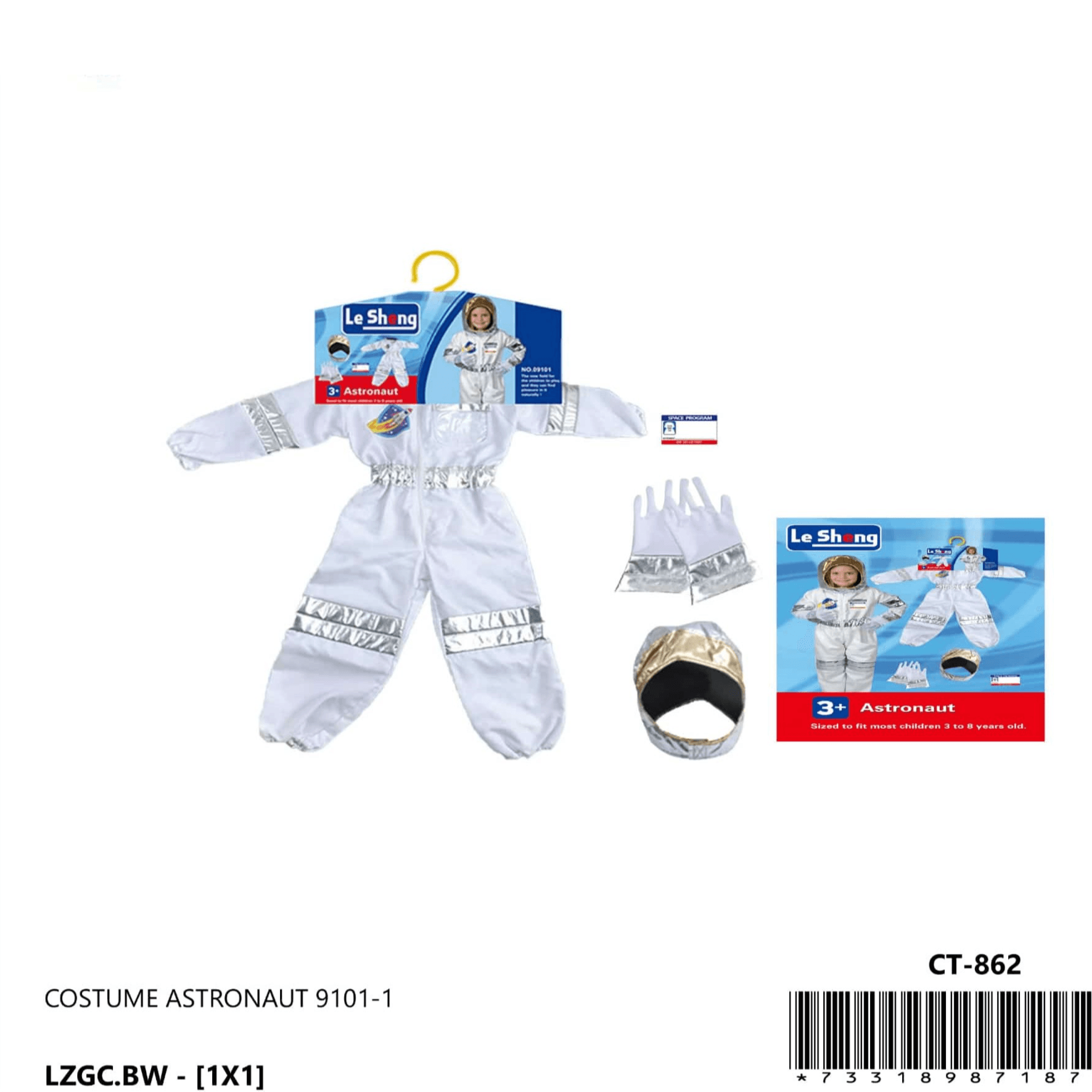 KIDS COSTUME ASTRONAUT 3 to 8 years