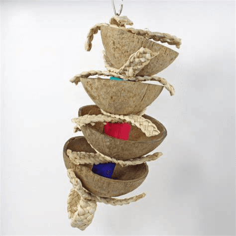 FEATHERED FRIENDS COCONUT KABOB BIRD TOY 