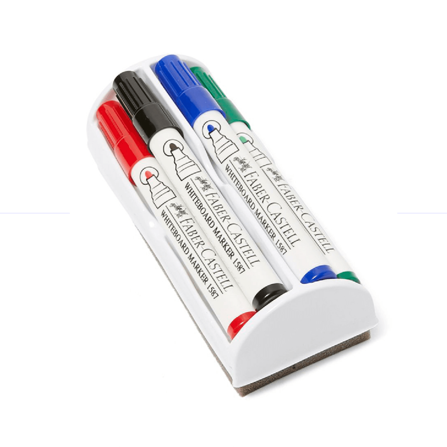 Faber-Castell Whiteboard Marker With Duster Set - 5 Pieces