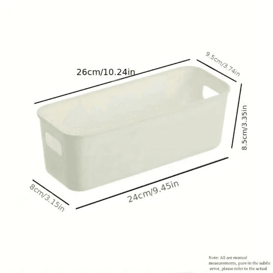 3pcs Stackable Plastic Storage Bins with Handles