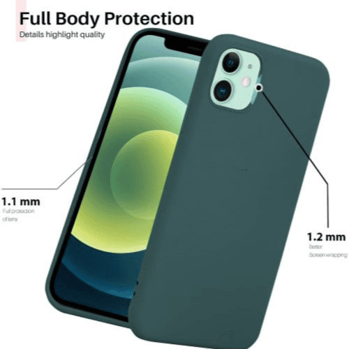 iPhone 12 Pro Max Silicone Case (Dark Green)