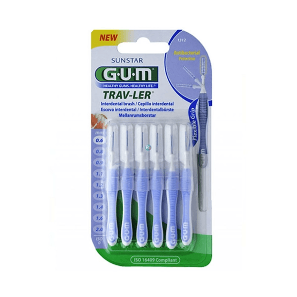 GUM TRAVELER INTERDENTAL BRUSH 0.6MM 6S