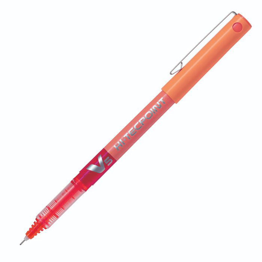 Pilot V5 Hi-Tecpoint Pen Liquid Ink 0.5mm Orange 