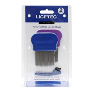 مجموعة من 2 مشط معدني من Licetec لإزالة القمل