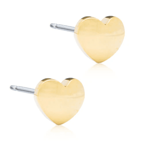 Blomdahl Earring Golden Titanium Heart  5mm Type E 15-1321-00