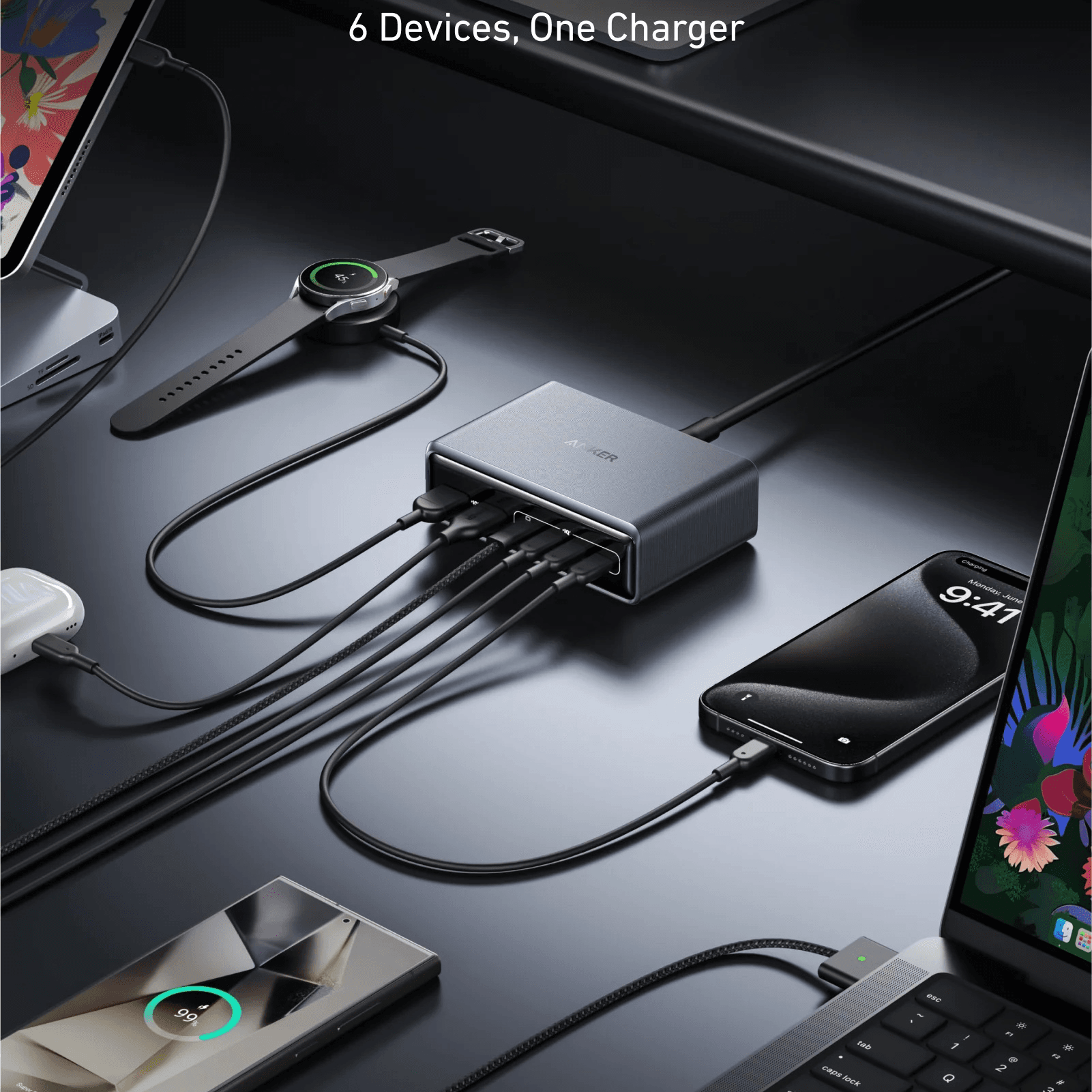 Anker Prime Charger (200W, 6 Ports, GaN)