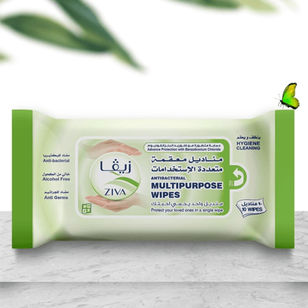 Ziva Anti Bacterial Wipes 10's Flowpack (Zw043)