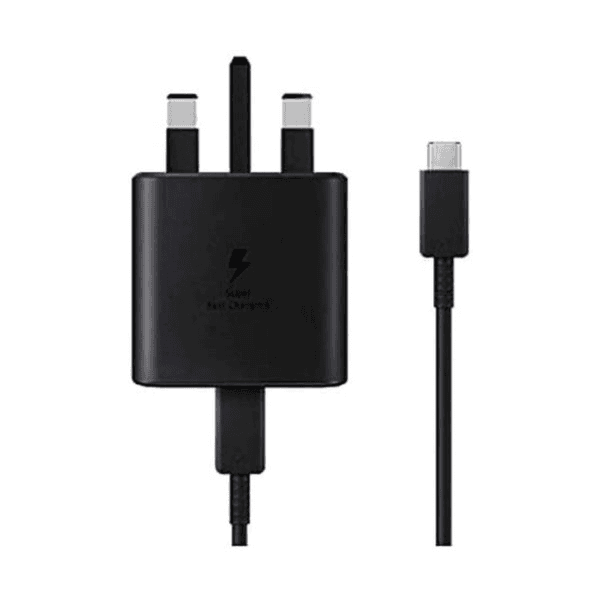 شاحن سريع USB-C بقوة 25 وات من سامسونج + كابل C TO C من سامسونج بطول 1 متر