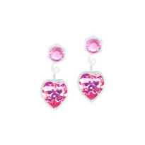 Blomdahl Earring Pendant heart 4/6mm Light Rose Type D