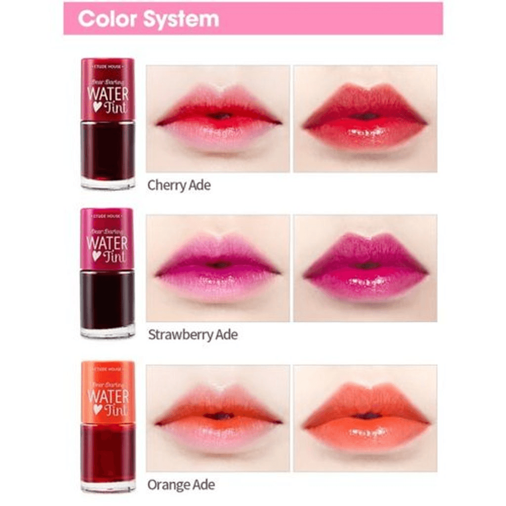 مجموعة ETUDE 3pics Hydratační tint na rty Dear Darling Water Tint (#01/#02/#03) مجموعة فائقة.