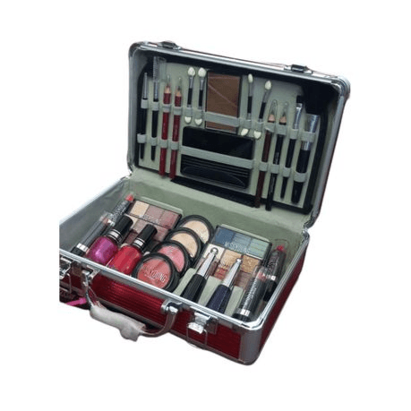 Miss Young Mc1157 Make-Up Kit Suitcase With Cosmetics, Brushes, Eyeshadow & Mirror