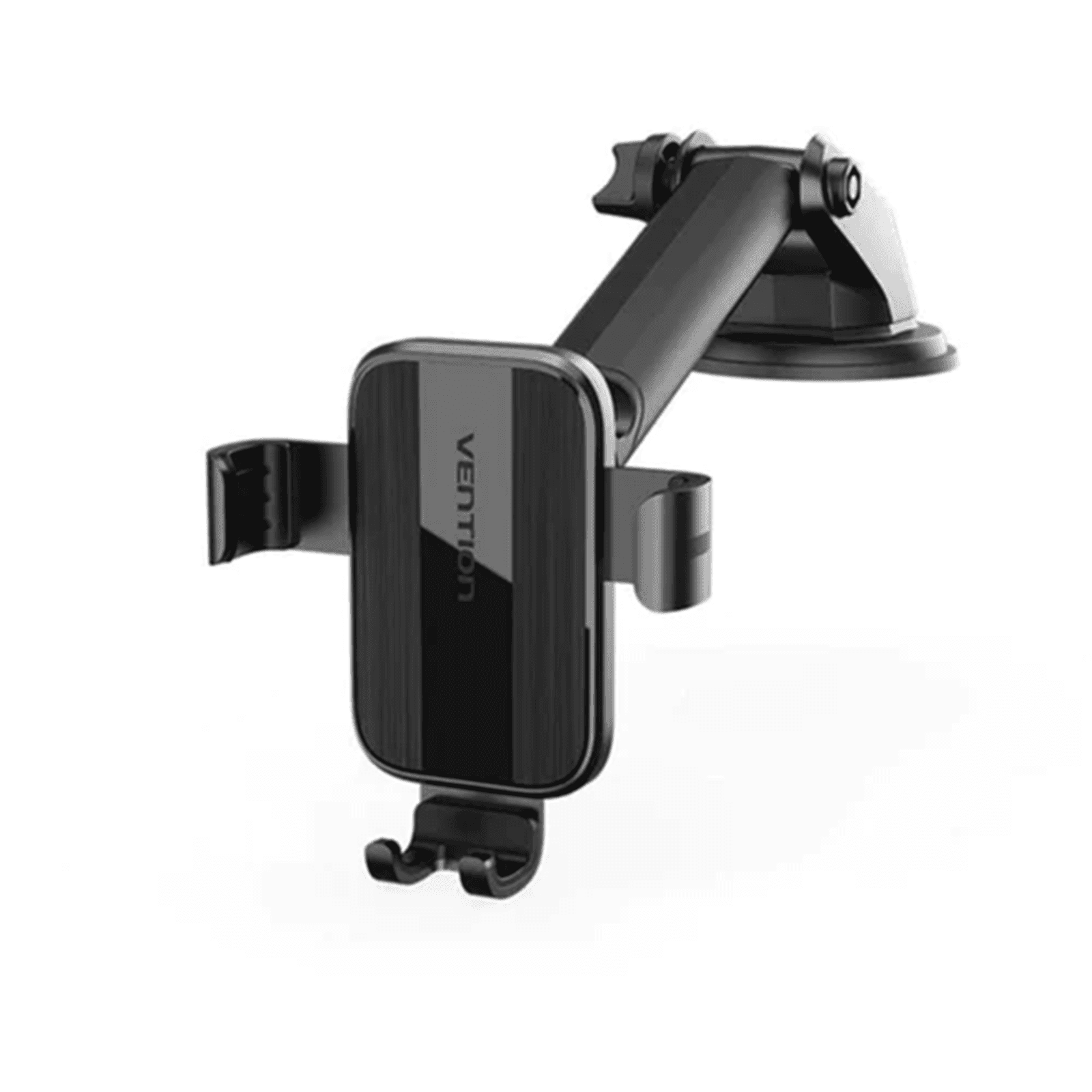 Vention Auto-Clamping Car Phone Mount With Suction Cup  Black Square Type
