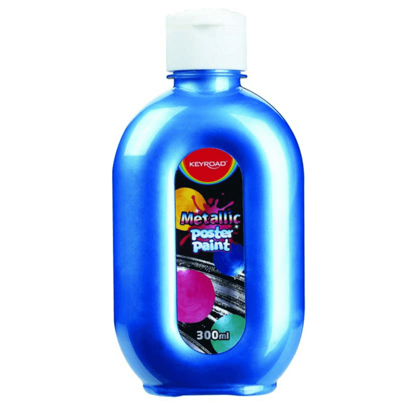 Metalic Poster Paint Tempera Blue 300 ml Keyroad