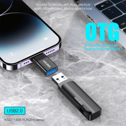KAKUSIGA - USB 2.0 ADAPTER iP MALE TO USB FEMALE (KSC-1405)