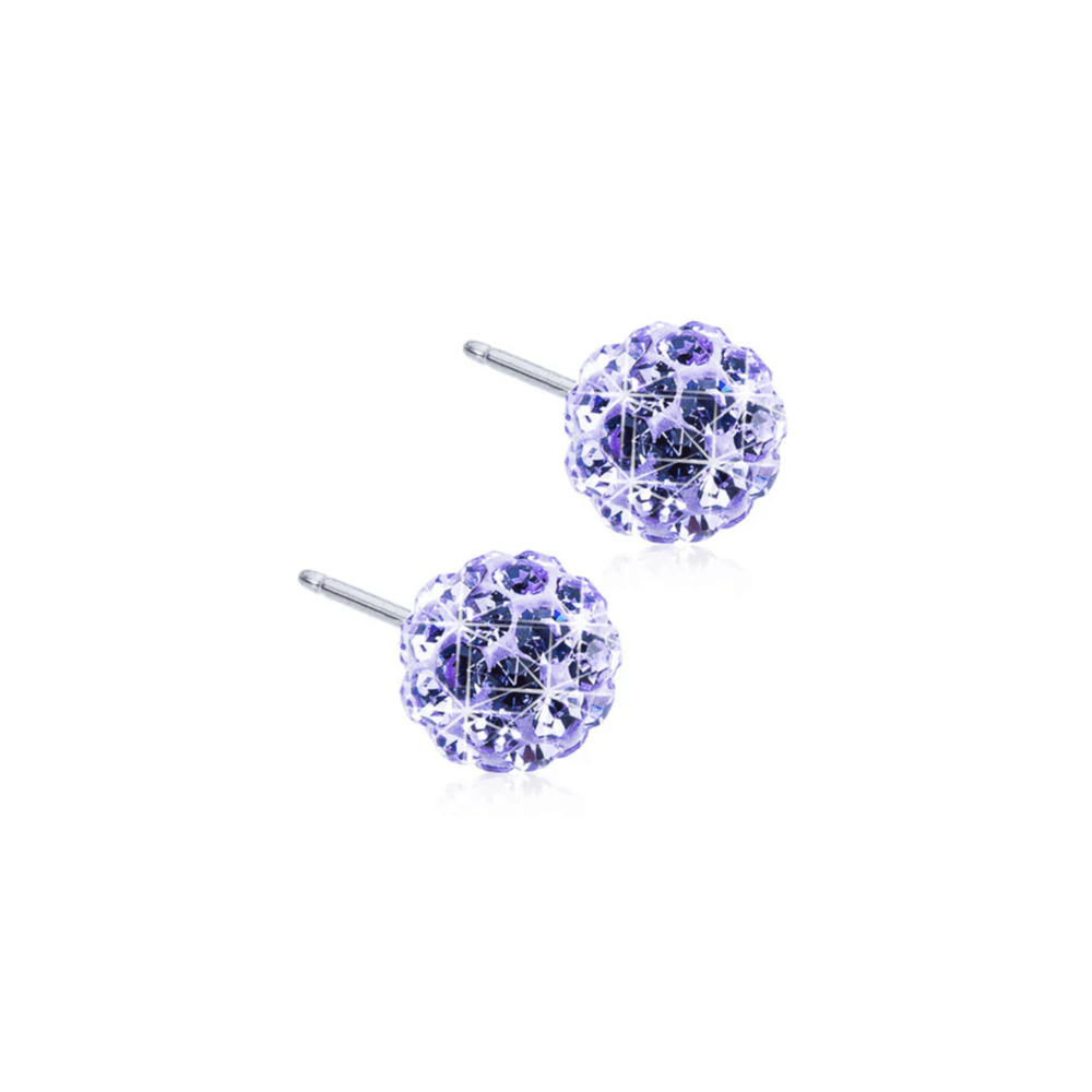 Blomdahl Earring Crstal Ball 6mm Violet Type D