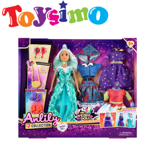 11.5-Inch Anlily Weird Doll with 4 Outfits