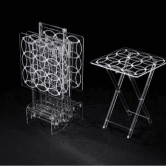 Printing Square Table Set 4Pcs 40x50cm - White 02-1100 