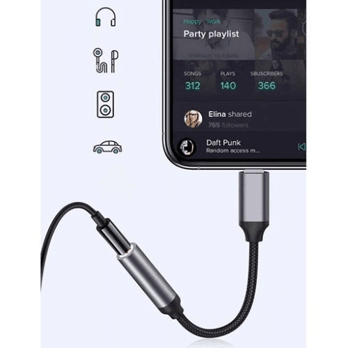 YESIDO - AUDIO CABLE LIGHTNING TO 3.5MM HEADPHONE ADAPTER (YAU21)