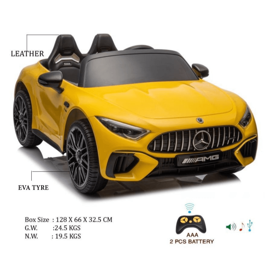 سيارة مرسيدس بنز للركوب SL63 باللون الأصفر