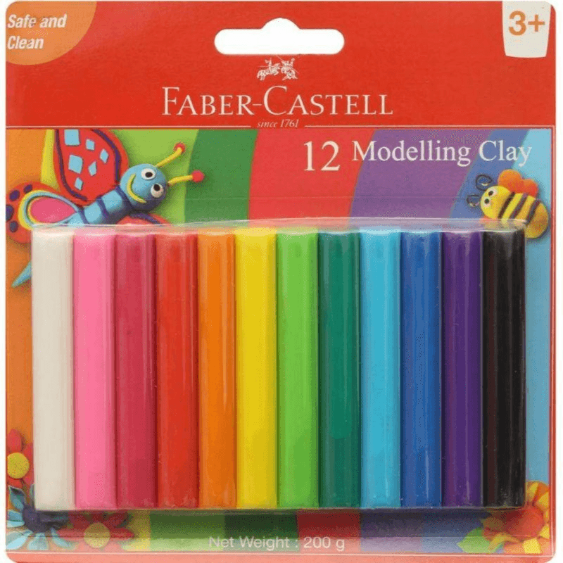 Faber Castell 12 Modelling Clay 200g