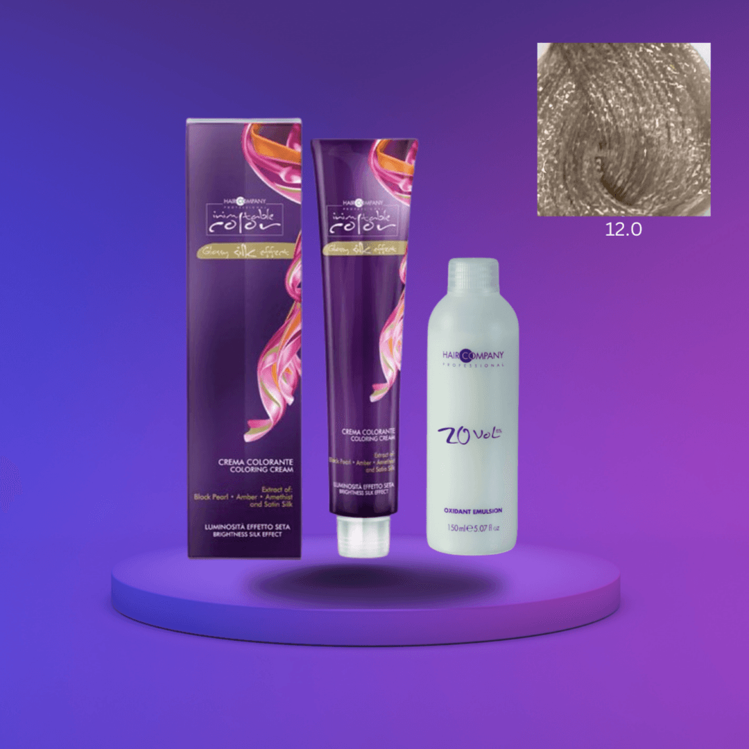 كريم تلوين الشعر Inimitable Color Cream Special Blonde 12.0 Neutral Blond 100 مل LB11955 + مستحلب مؤكسد 20 Vol. (6%)
