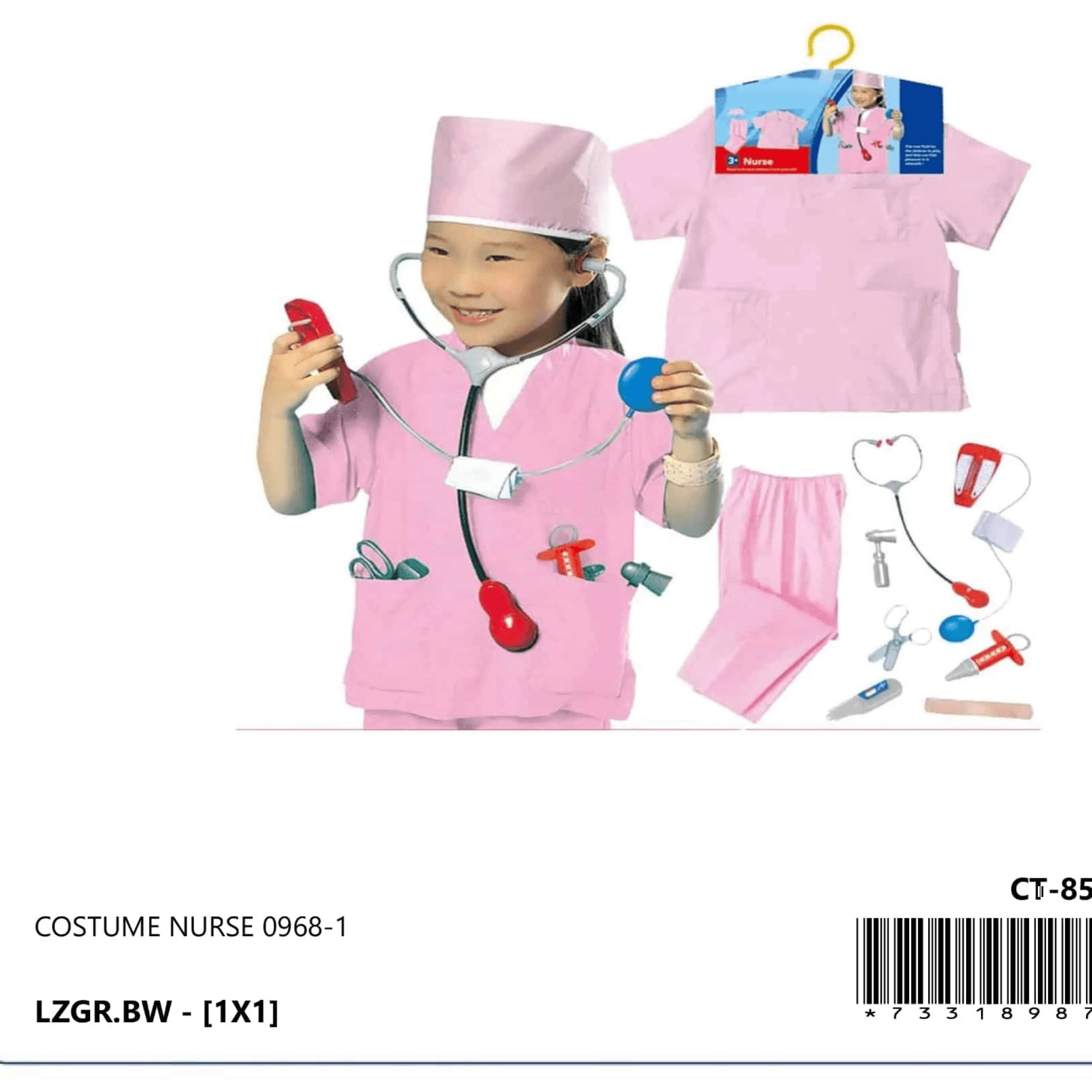 KIDS COSTUME NURSE 0968-1