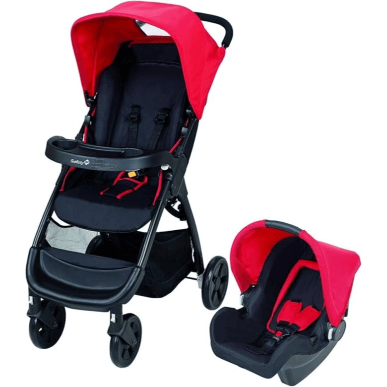 Safety 1St Amble 2 In 1 Travel System Plain Red (Buy 1 Get 1 Free)