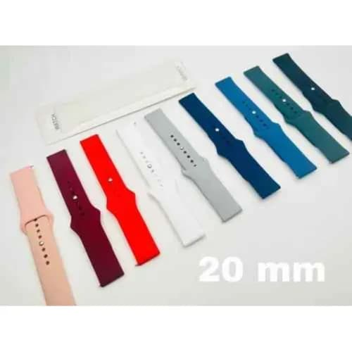 Premium Silicone Straps 20mm-3pcs Set ( Black-white-ivory)