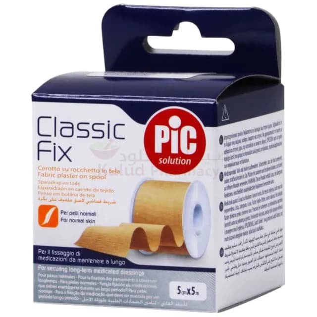 Pic Fabric Spool Plaster Classic Fix 5cmx5m Tape 1 P