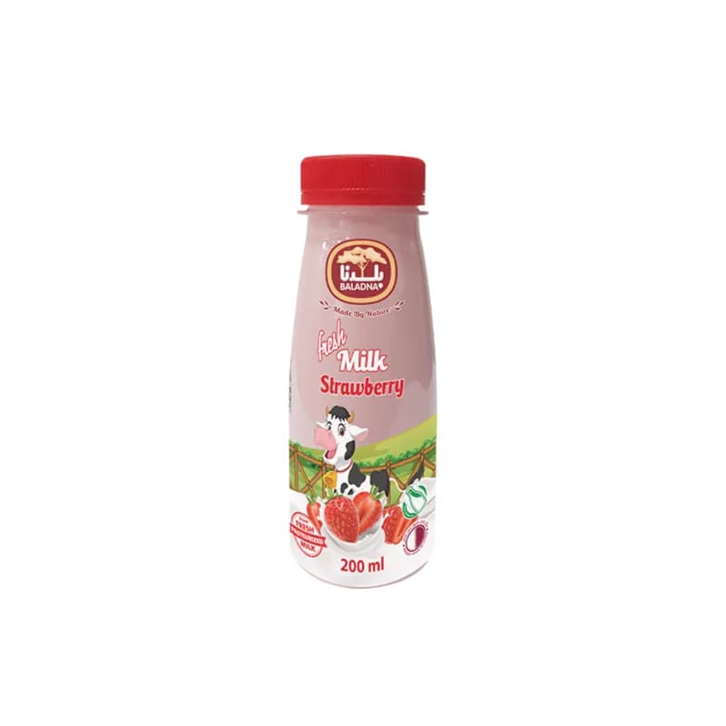 Baladna Fresh Strawberry Milk, 200ml