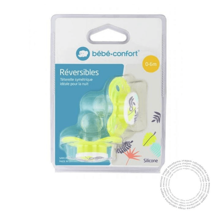 Bebeconfort Reversible Soothers Silicone Jungle Vibes Green 6-18 X2