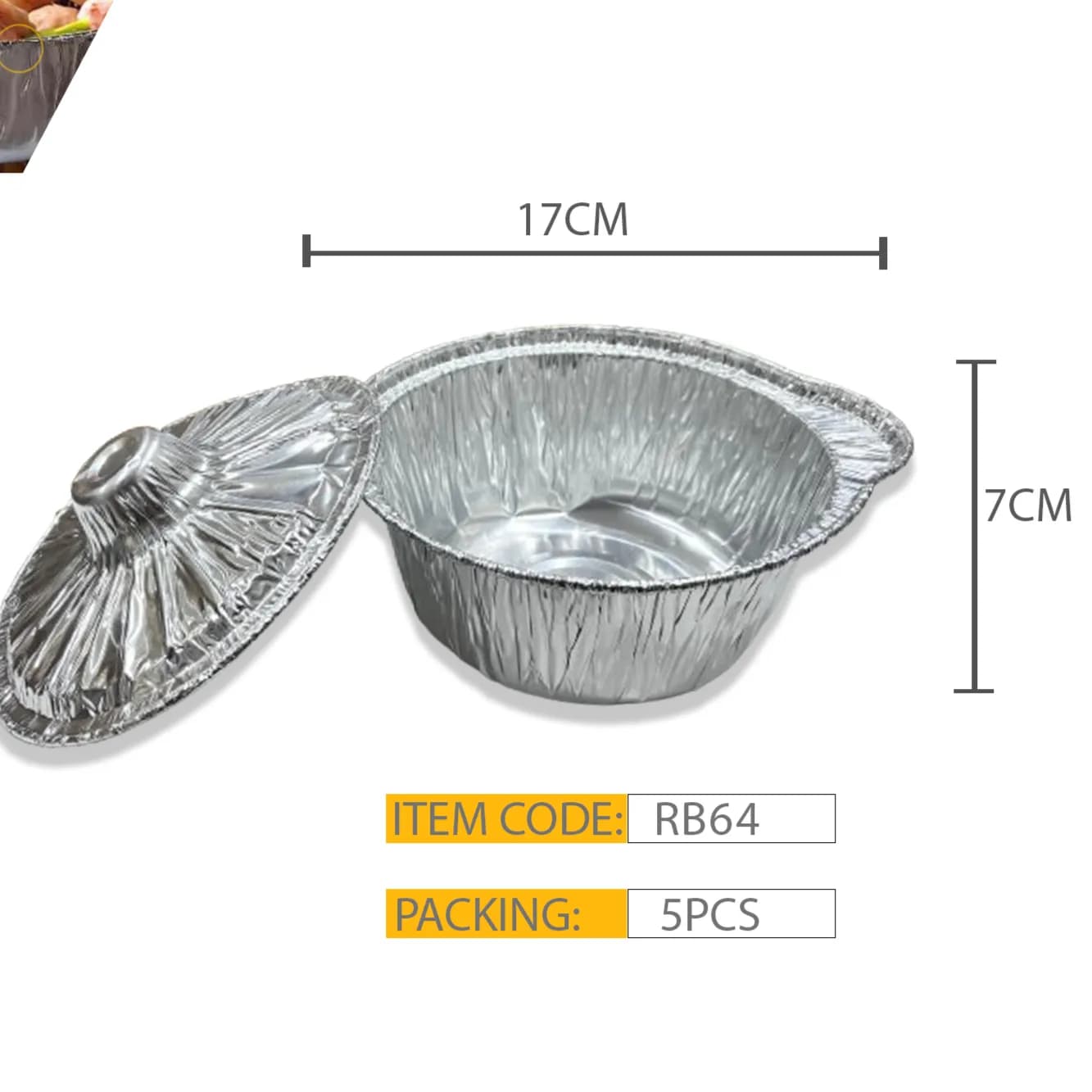 Aluminum Pot Rb64 (5Pcs)