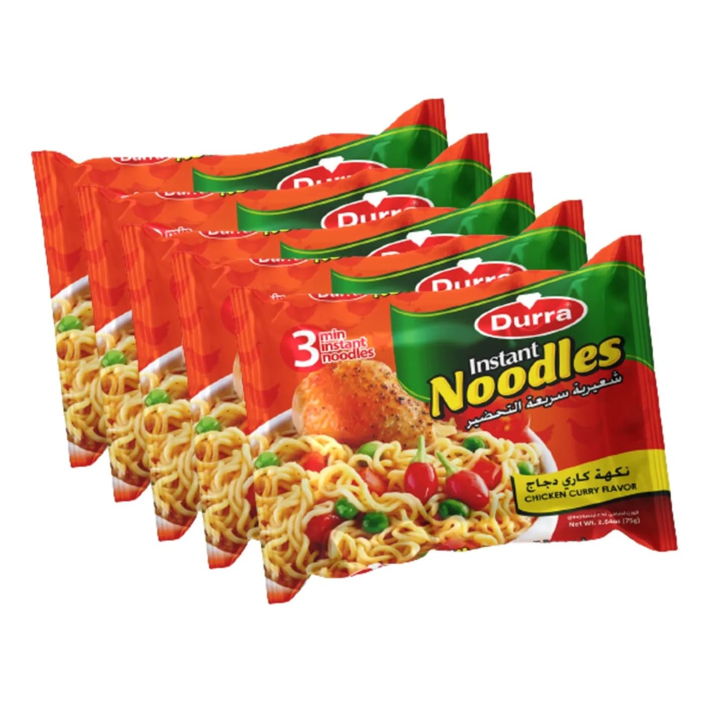 Durra Noodles Instant Chicken Curry Flavor 5Pcs x 75gm