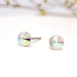 Earring ear sense K13 Nickel free for sensitive ears Colorful Iridescent 1pair