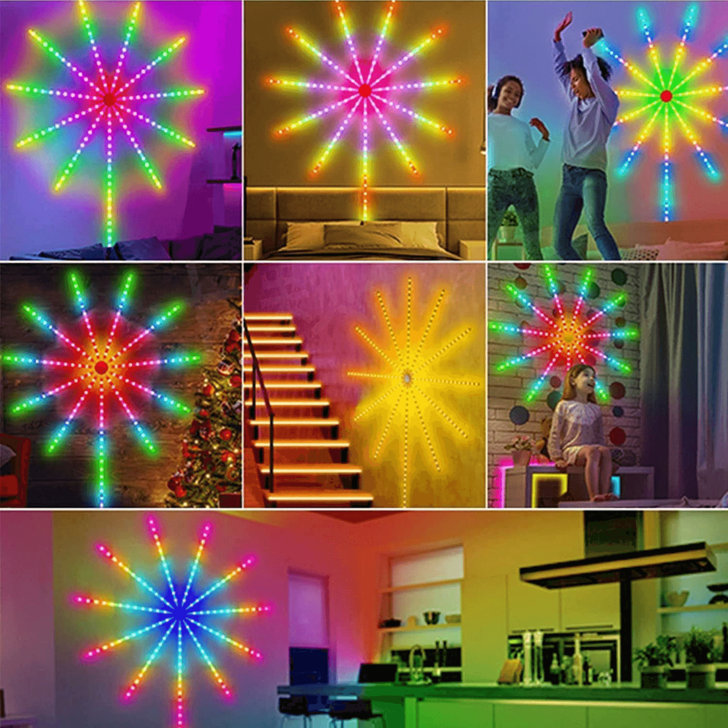 APP SMART CONTROL IC LED RGB FIREWORKS LIGHT