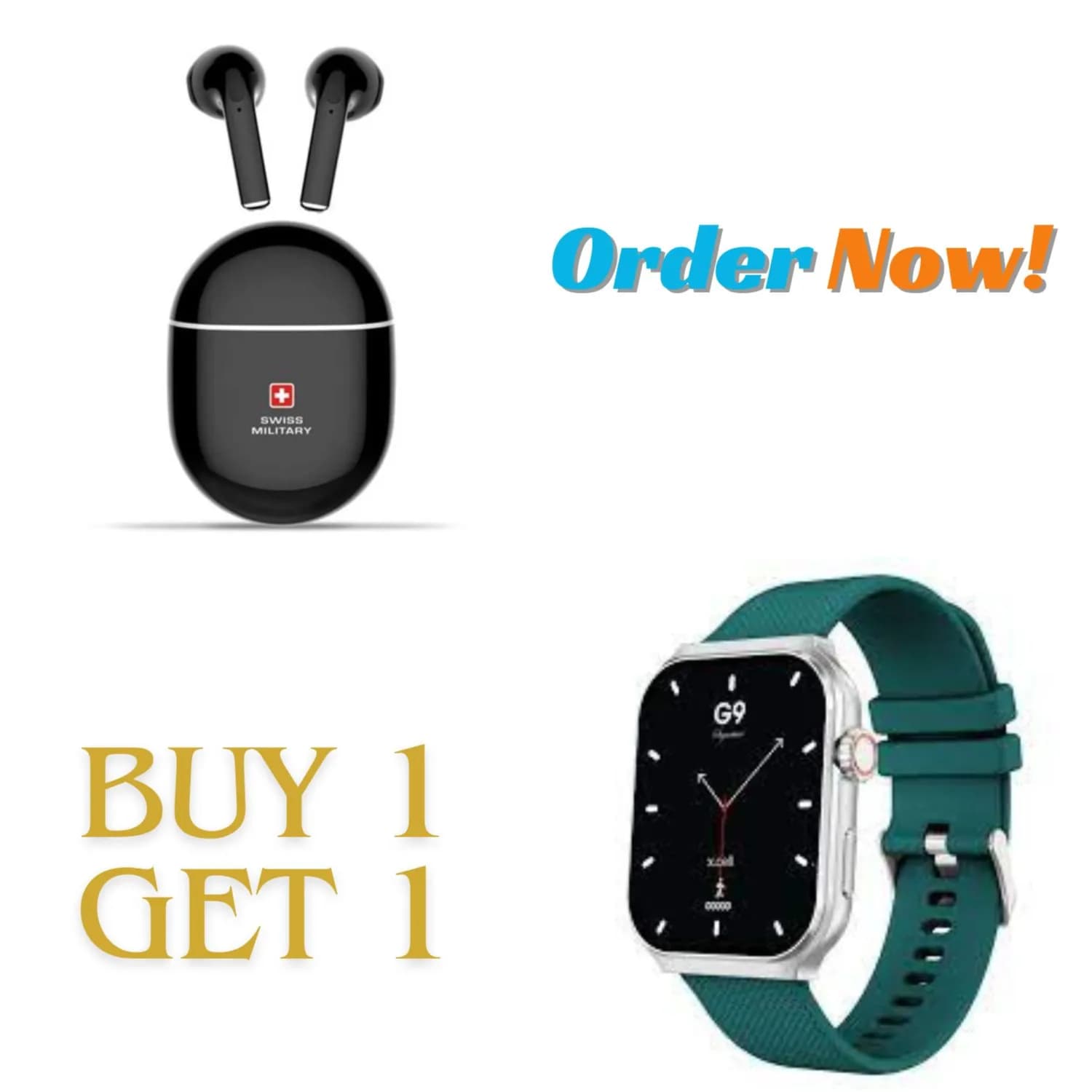 Swiss military premium airpod + Executive smart watch