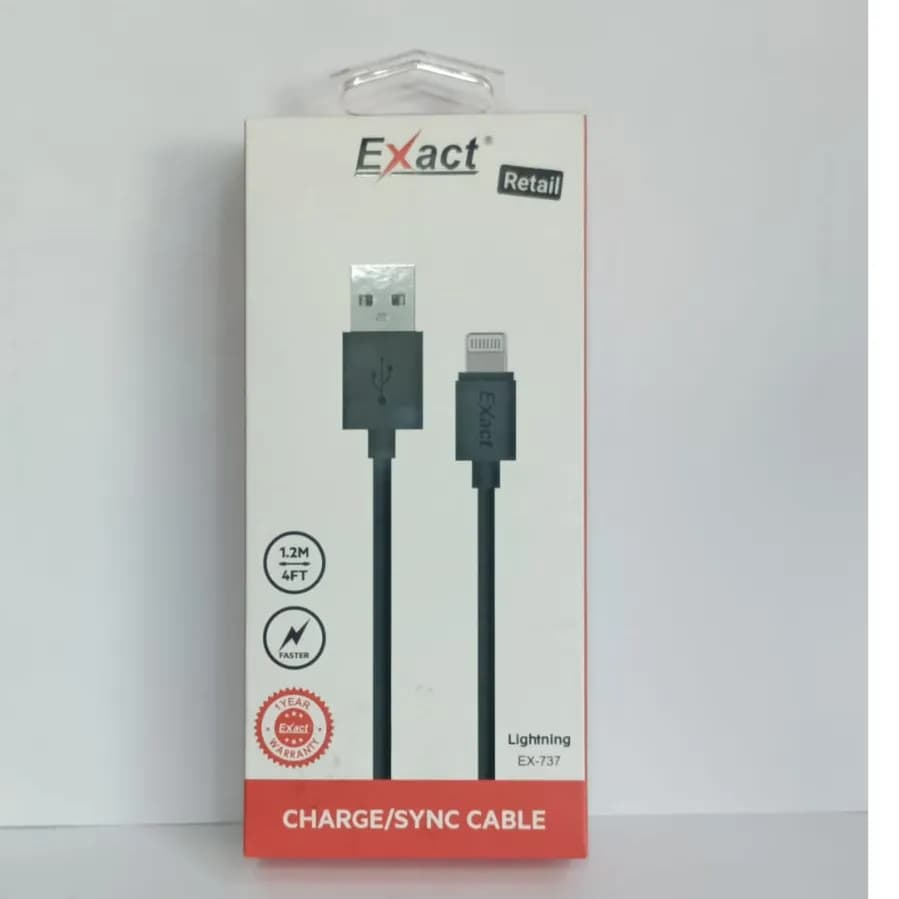 Exact Usb-A To Lightning Cable 1.2M EX-737