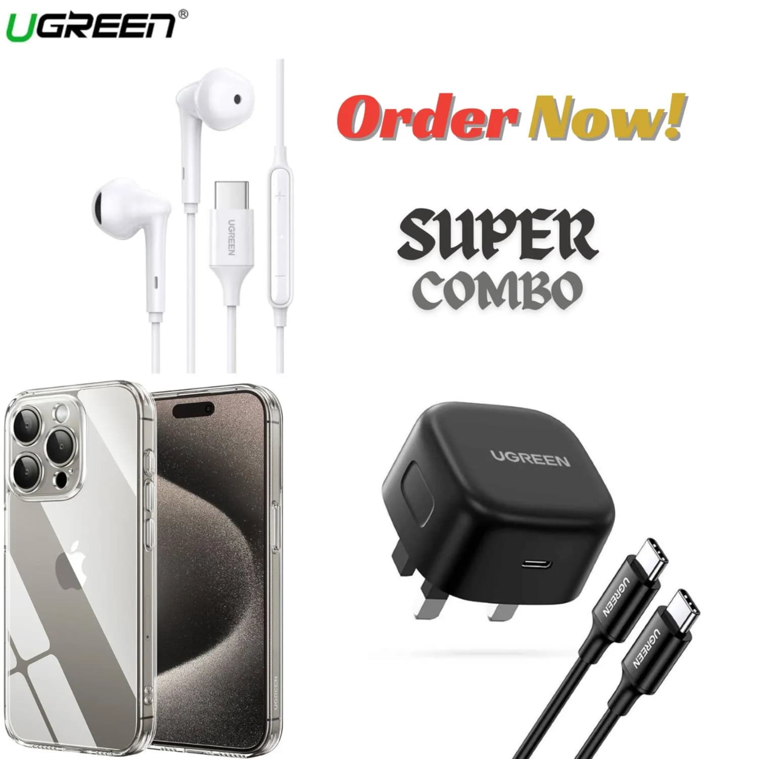 Ugreen Premium quality iPhone 15 Pro 3in1 charging solution (Super combo)