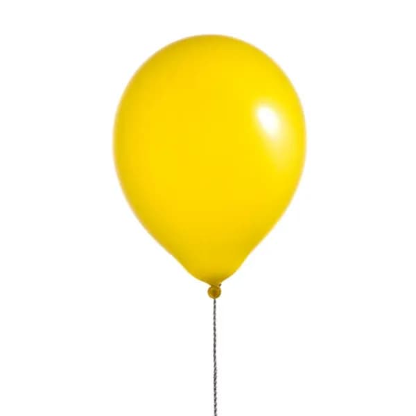 Yellow helium balloon