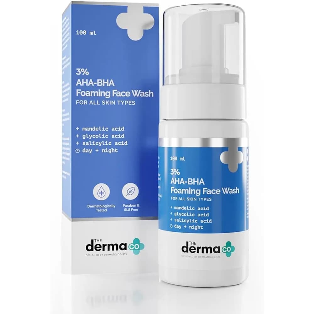 DERMA CO 3% AHA-BHA FOAMING FACE WASH 100 ML