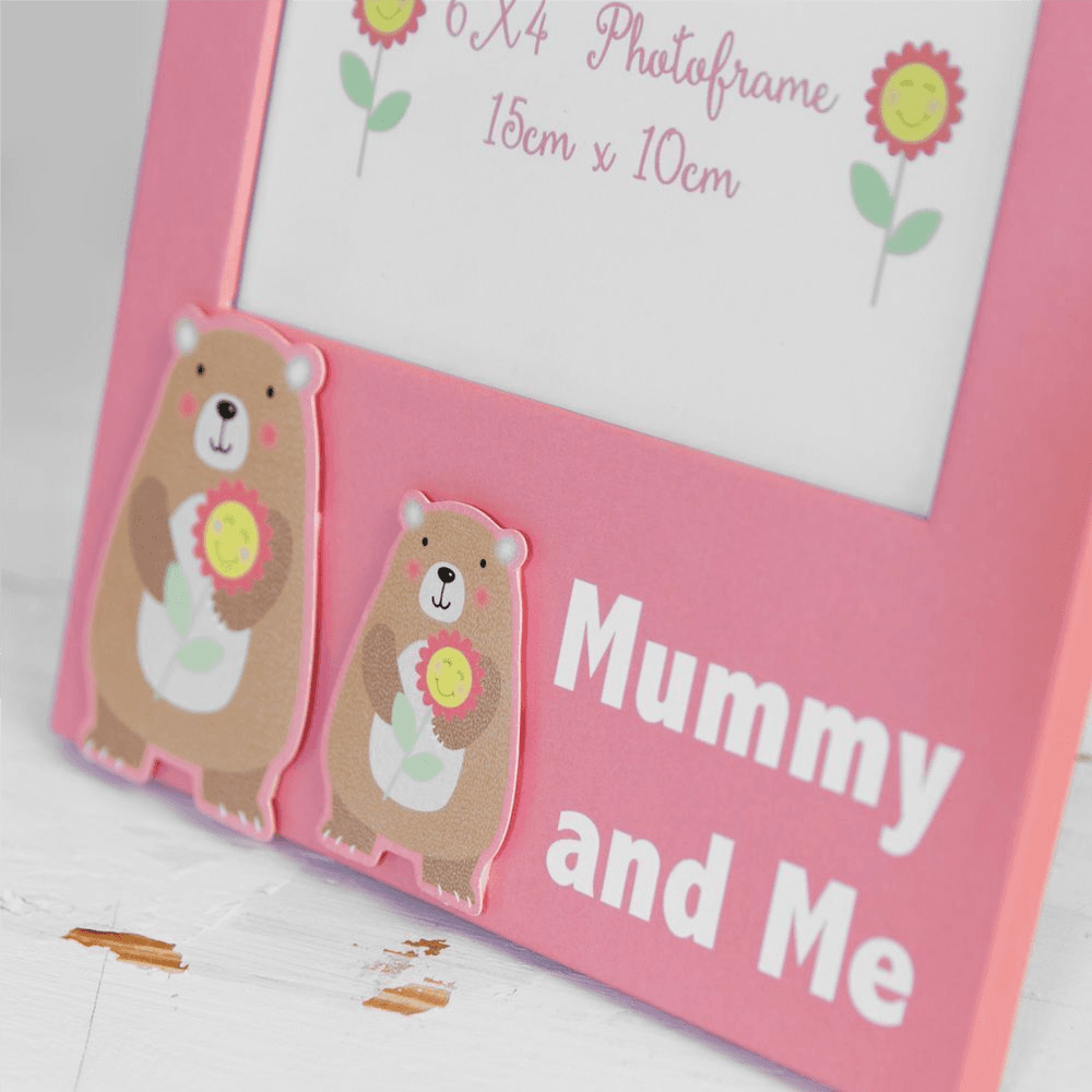 Mummy And Me Bear 6 x 4" Photo Frame Pink Mother's Day Gift