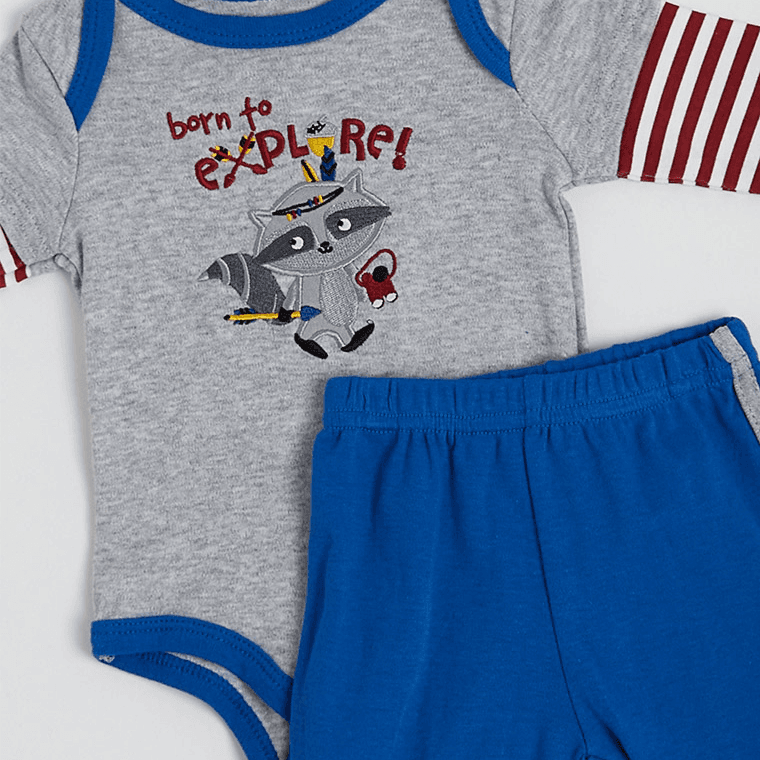 Mothers Choice Baby 3Pcs Set Of Bodysuit Legging And Shoes Set 0-3M (Buy 1 Get 1 Free)