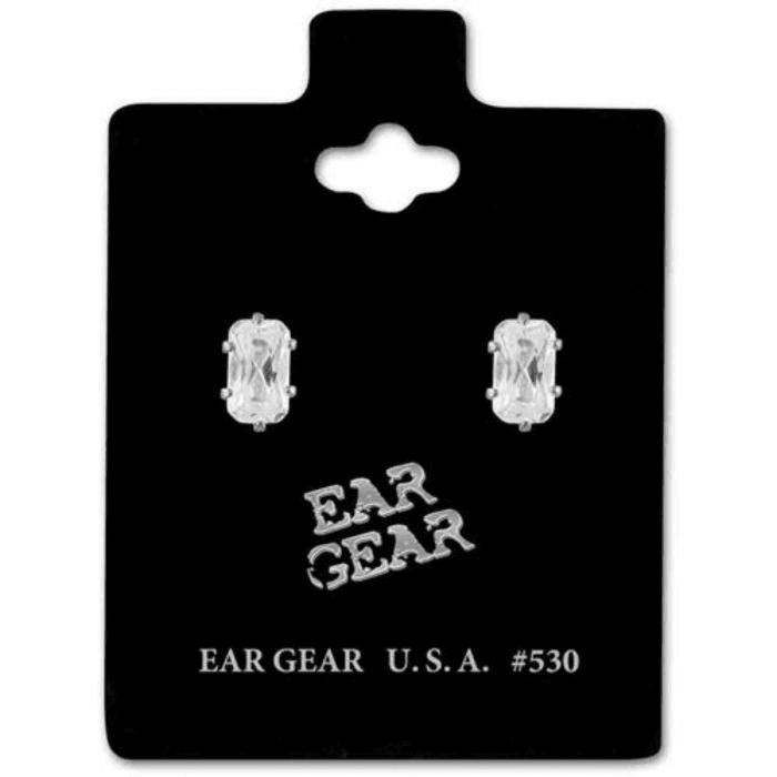 Ear Gear 530 Earrings Emerald 5*3mm Stainless steel