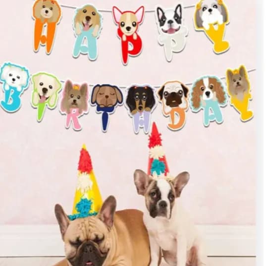 Pet Dog Happy Birthday Banner