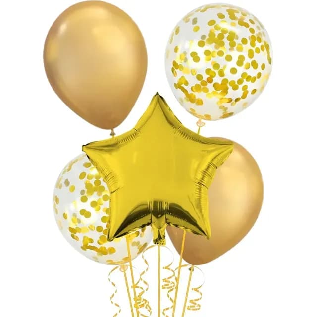 Set Of 5 Balloons With Helium