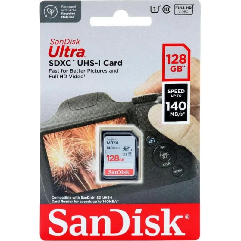 SanDisk Ultra UHS I SD Card Memmory card-128gb