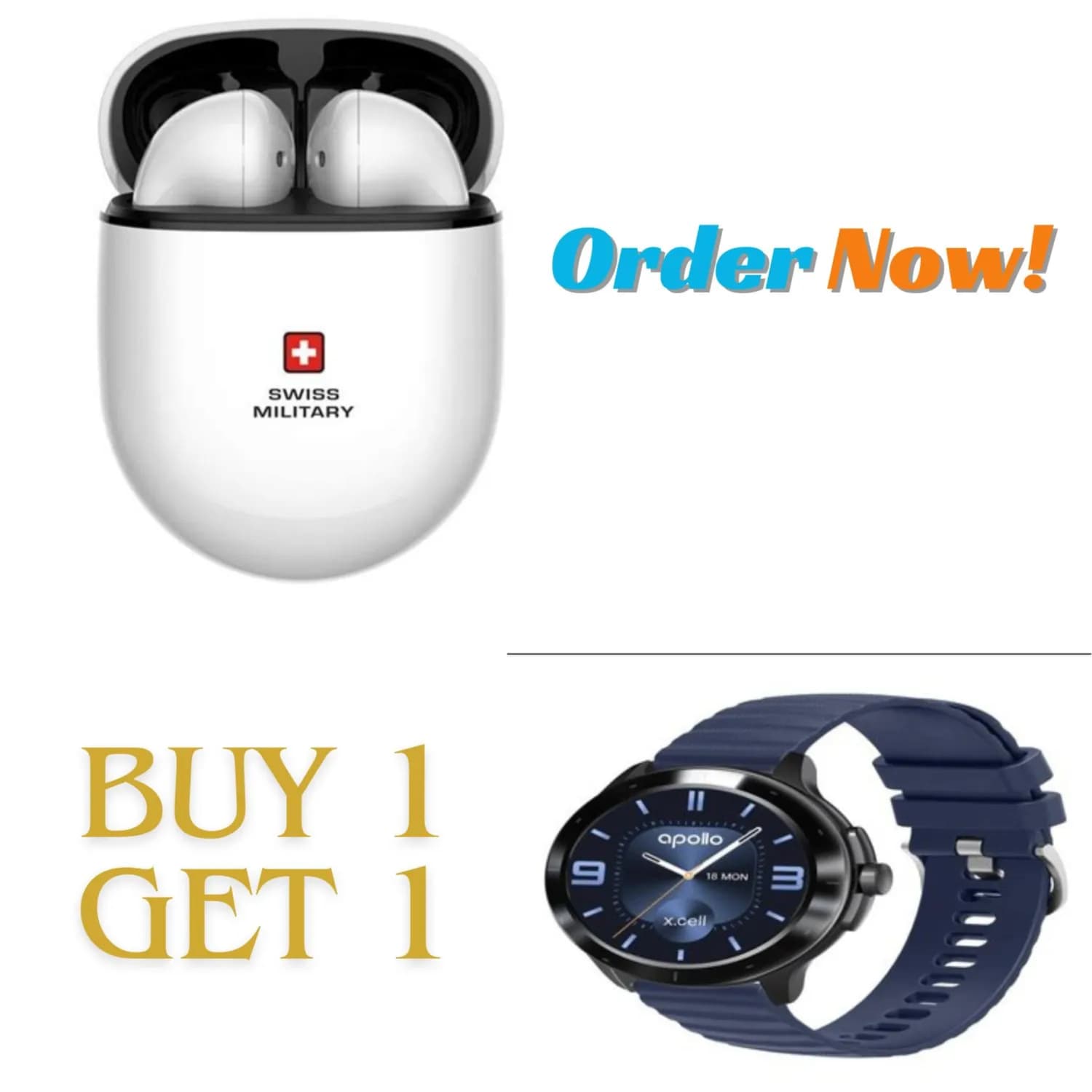 Swiss military premium airpod + Executive smart watch