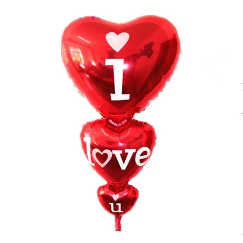 Valentine's Day 27 Inch Foil Heart Dizayn Foil Balloon With Helium